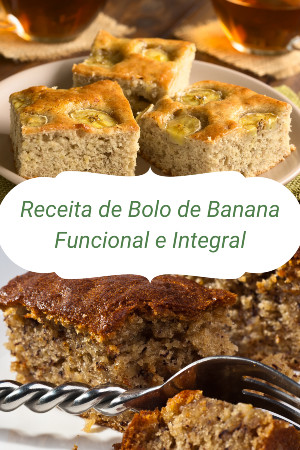 You are currently viewing Receita de Bolo de Banana Funcional e Integral