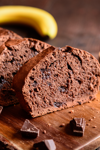 Pão de Banana com Chocolate